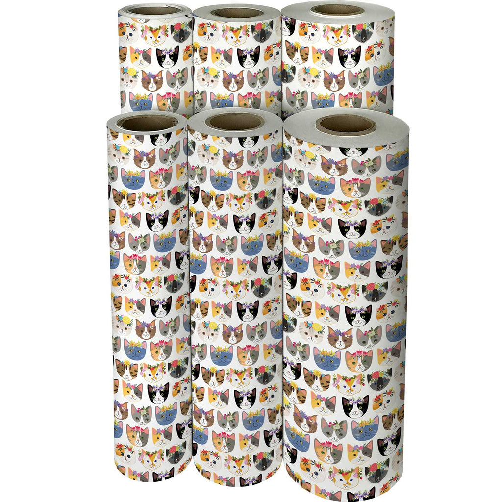 B129f Cats Gift Wrapping Paper Reams 