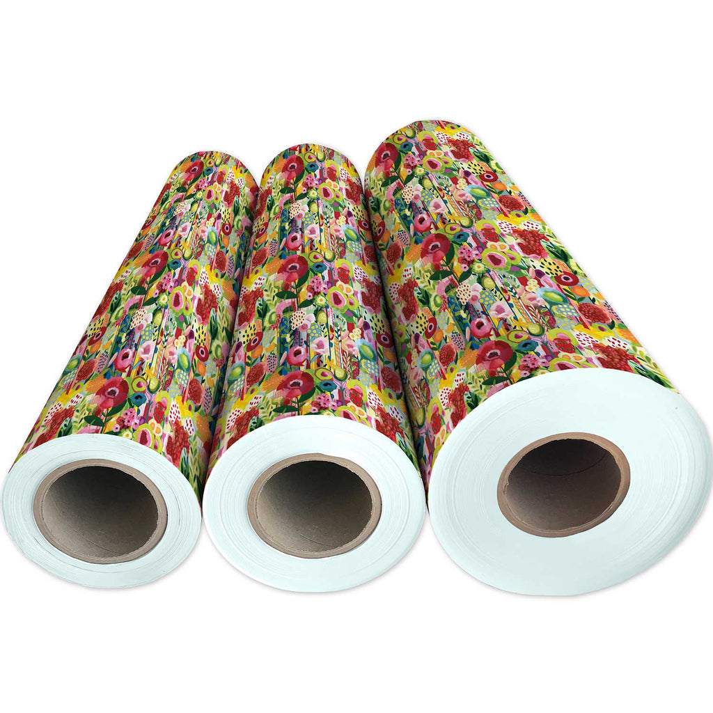 B140g Floral Collage Gift Wrapping Paper 3 Reams 