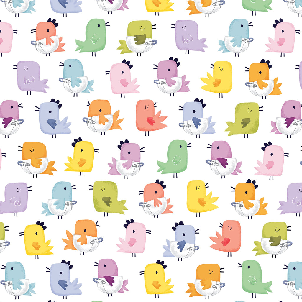 Baby Chicks Baby Gift Wrapping Paper Swatch
