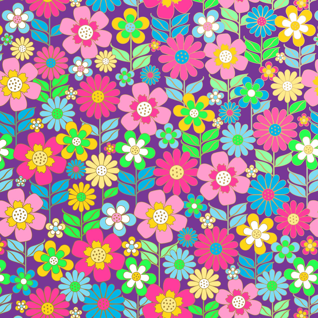 Dazzling Daisies Floral Gift Wrapping Paper Swatch