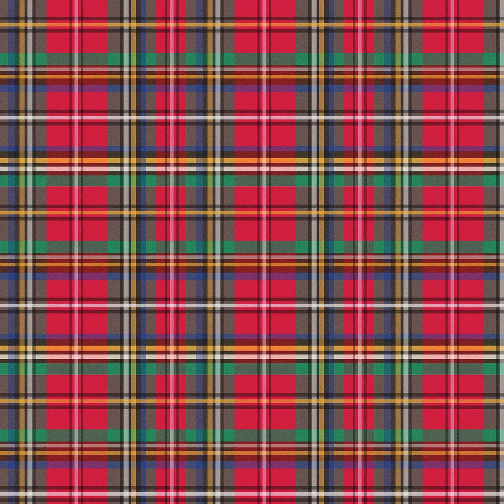 B659a Colorful Plaid Gift Wrapping Paper Swatch 