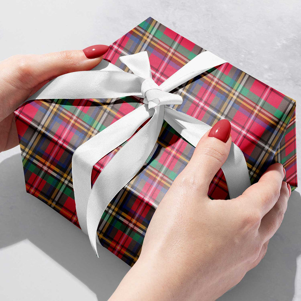 B659b Colorful Plaid Gift Wrapping Paper Gift Box 