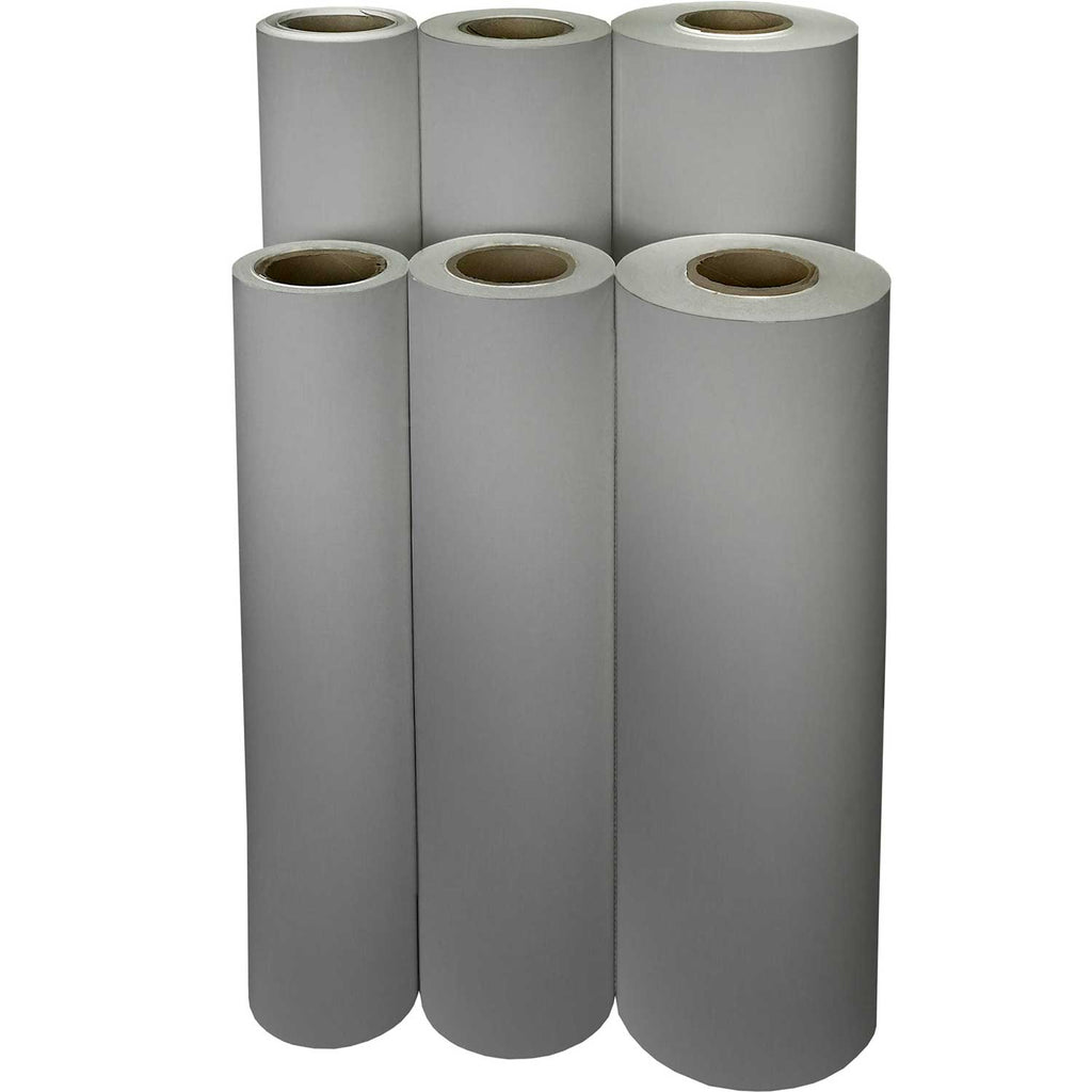 B914Mf Solid Metallic Silver Gift Wrapping Paper Reams 