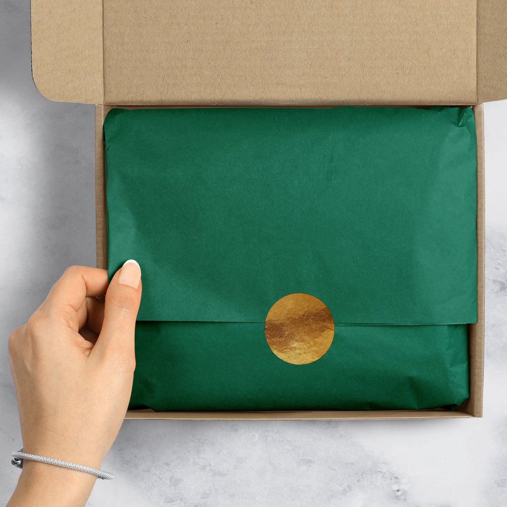 BFT25e Solid Color Hunter Green Tissue Paper Packaging