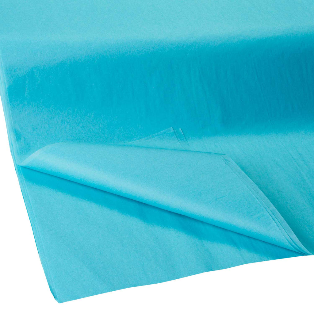 BFT44a Solid Color Aqua Blue Tissue Paper Swatch