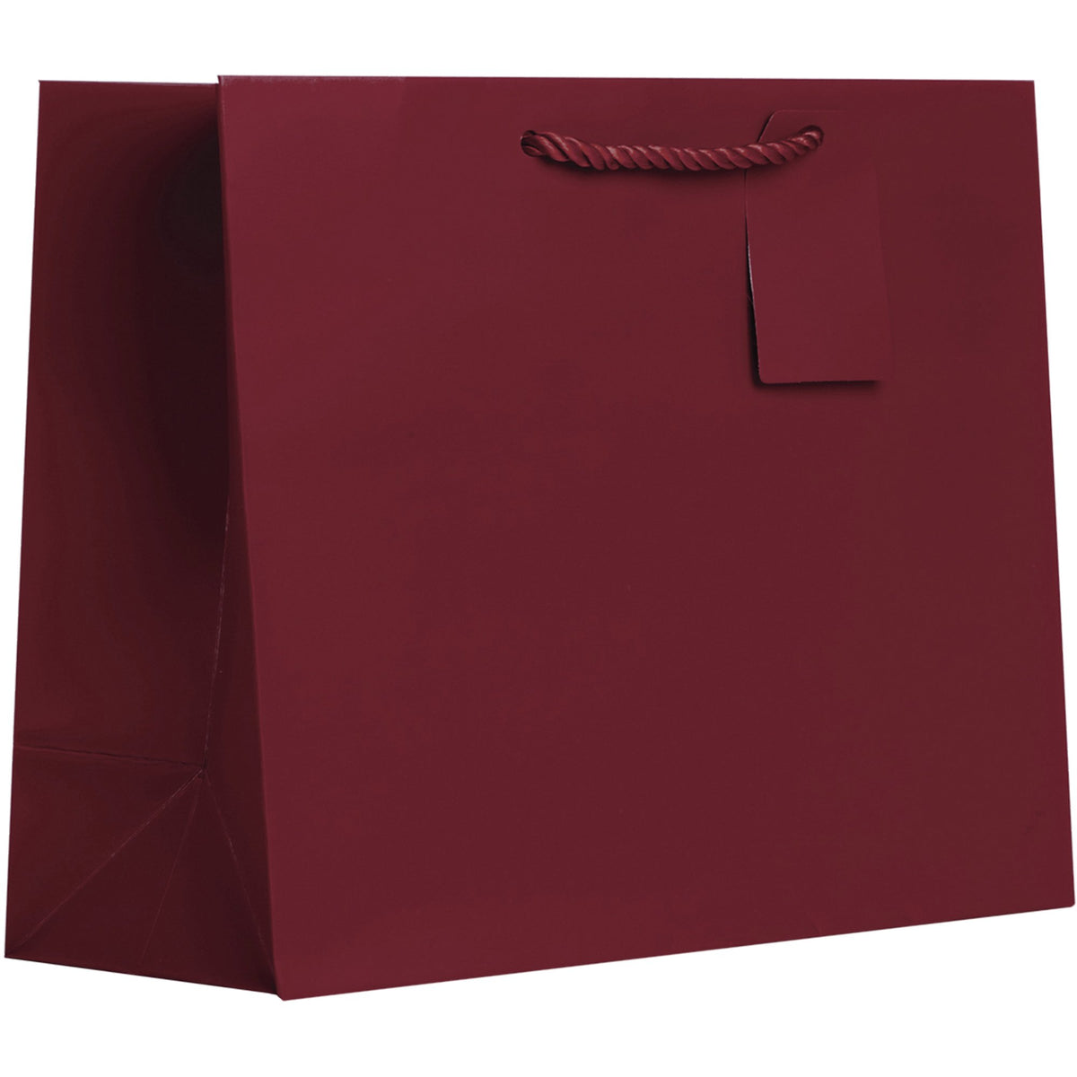 10 Burgundy Paper Gift Bags With Tissue Paper - Recyclable Party