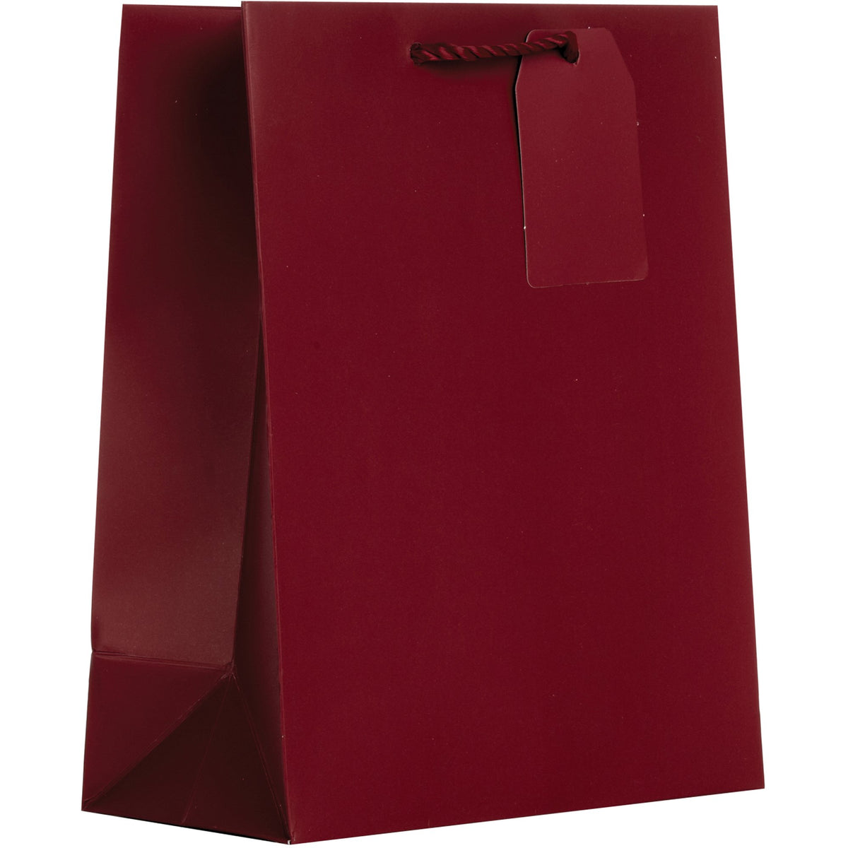 10 Burgundy Paper Gift Bags With Tissue Paper - Recyclable Party