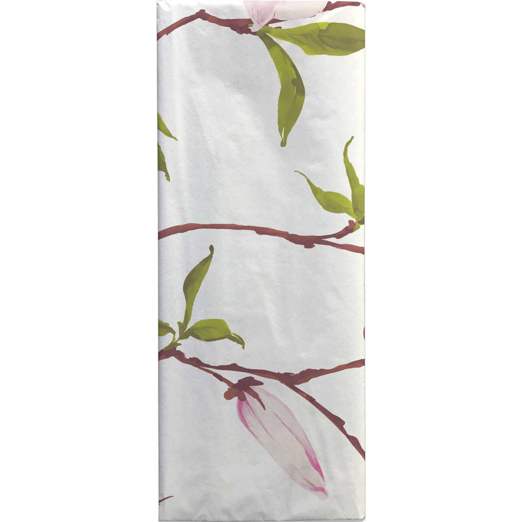 BPT159c Pink Magnolia Blossom Floral Gift Tissue Paper Folded Pack
