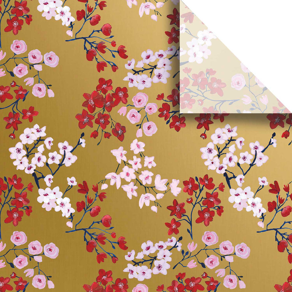 BPT187a Drifting Blossoms Floral Tissue Paper Swatch