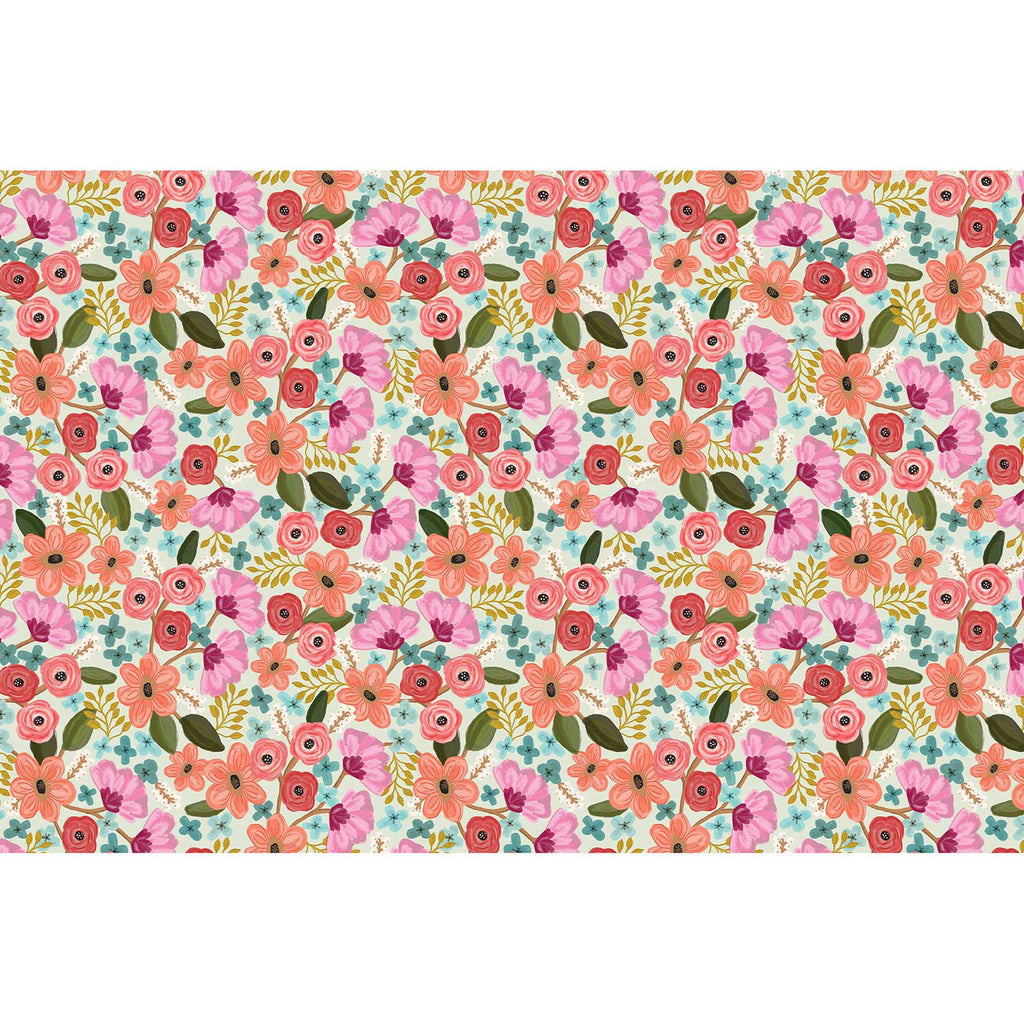 BPT209d Colorful Flowers Gift Tissue Paper Full Sheet