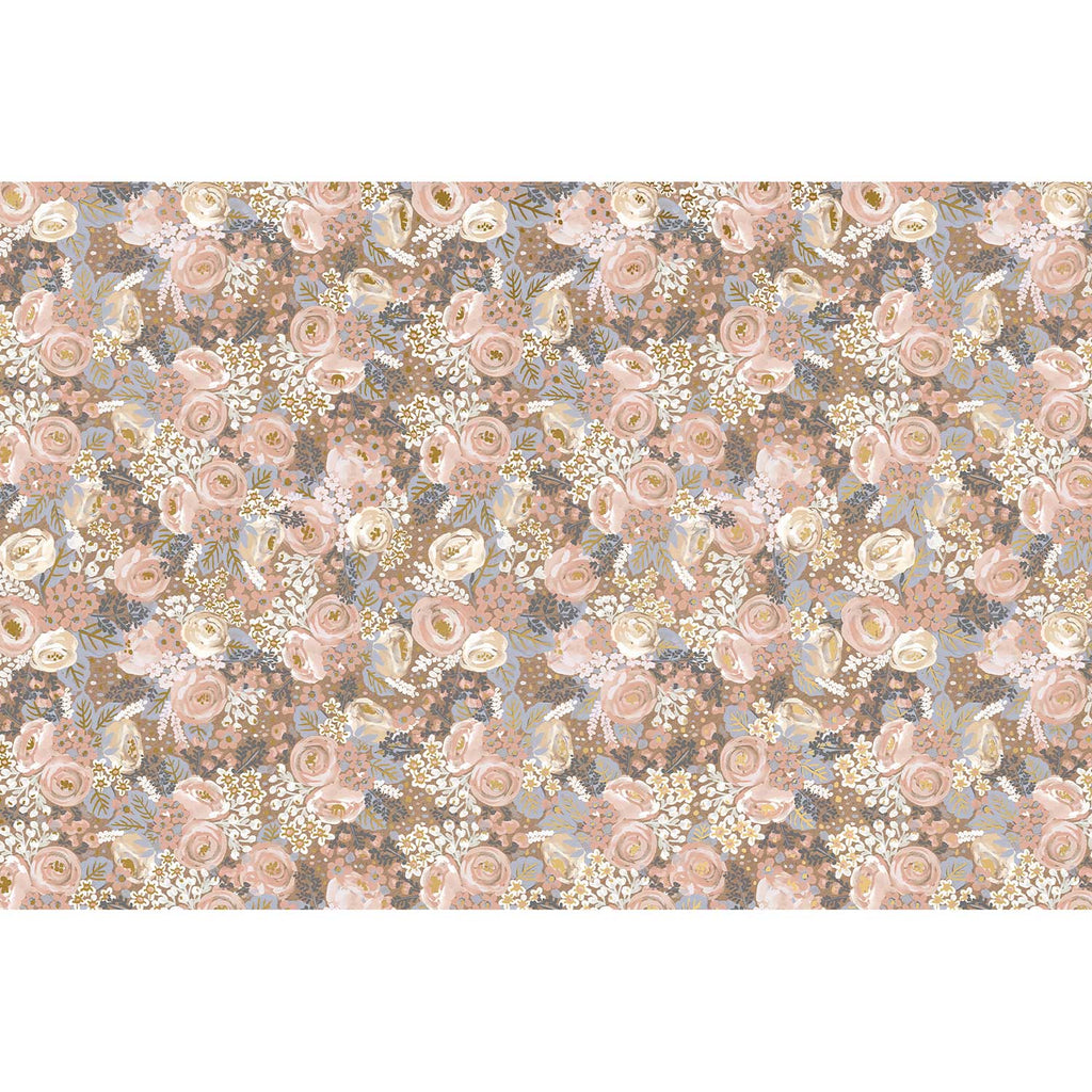 BPT223d Pink Floral Bouquet Gift Tissue Paper Full Sheet