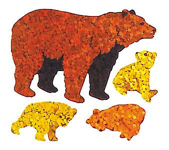 Jillson & Roberts Bulk Roll Prismatic Stickers, Bears (100 Repeats) - Present Paper