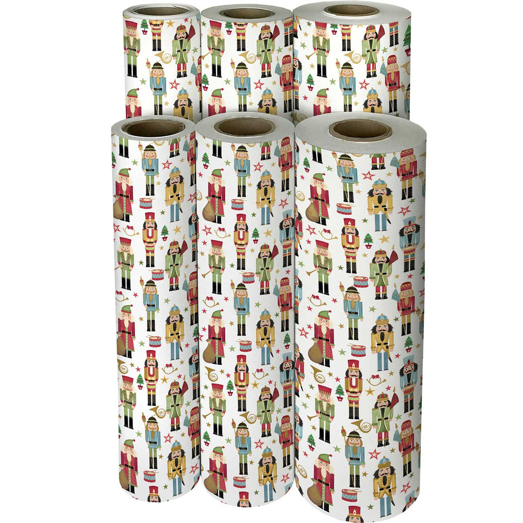 XB611f Nutcracker Christmas Gift Wrapping Paper Reams 