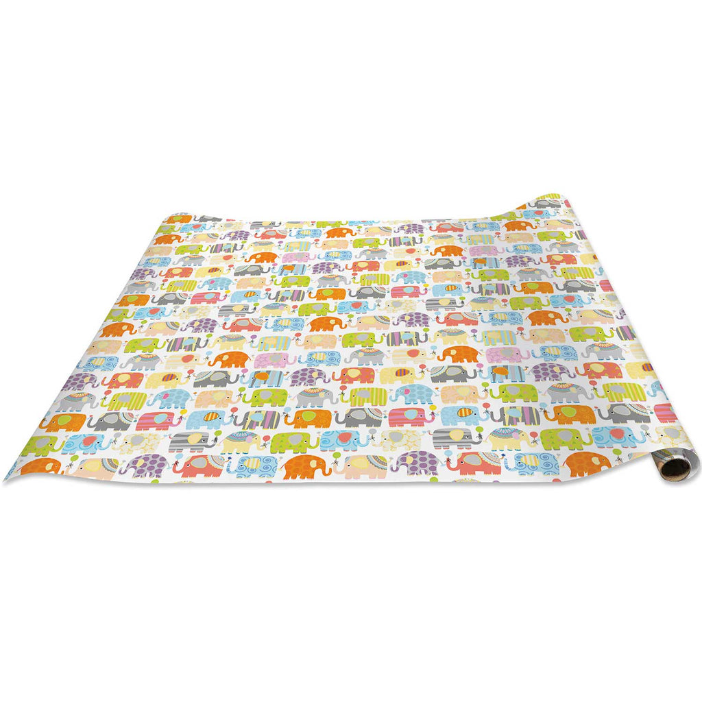 B138d Elephant Parade Baby Gift Wrapping Paper Regular Roll 