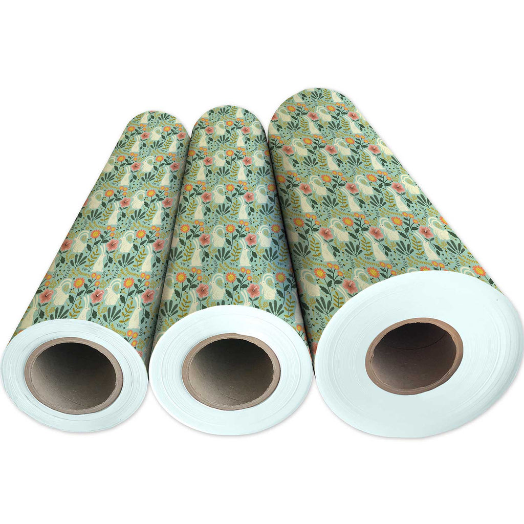 B142g Easter Bunny Rabbits Gift Wrapping Paper 3 Reams 