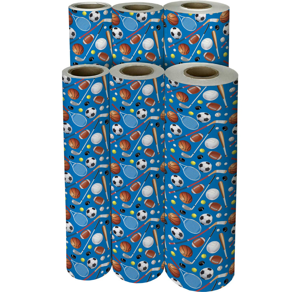 B154f Sports Gift Wrapping Paper Reams 