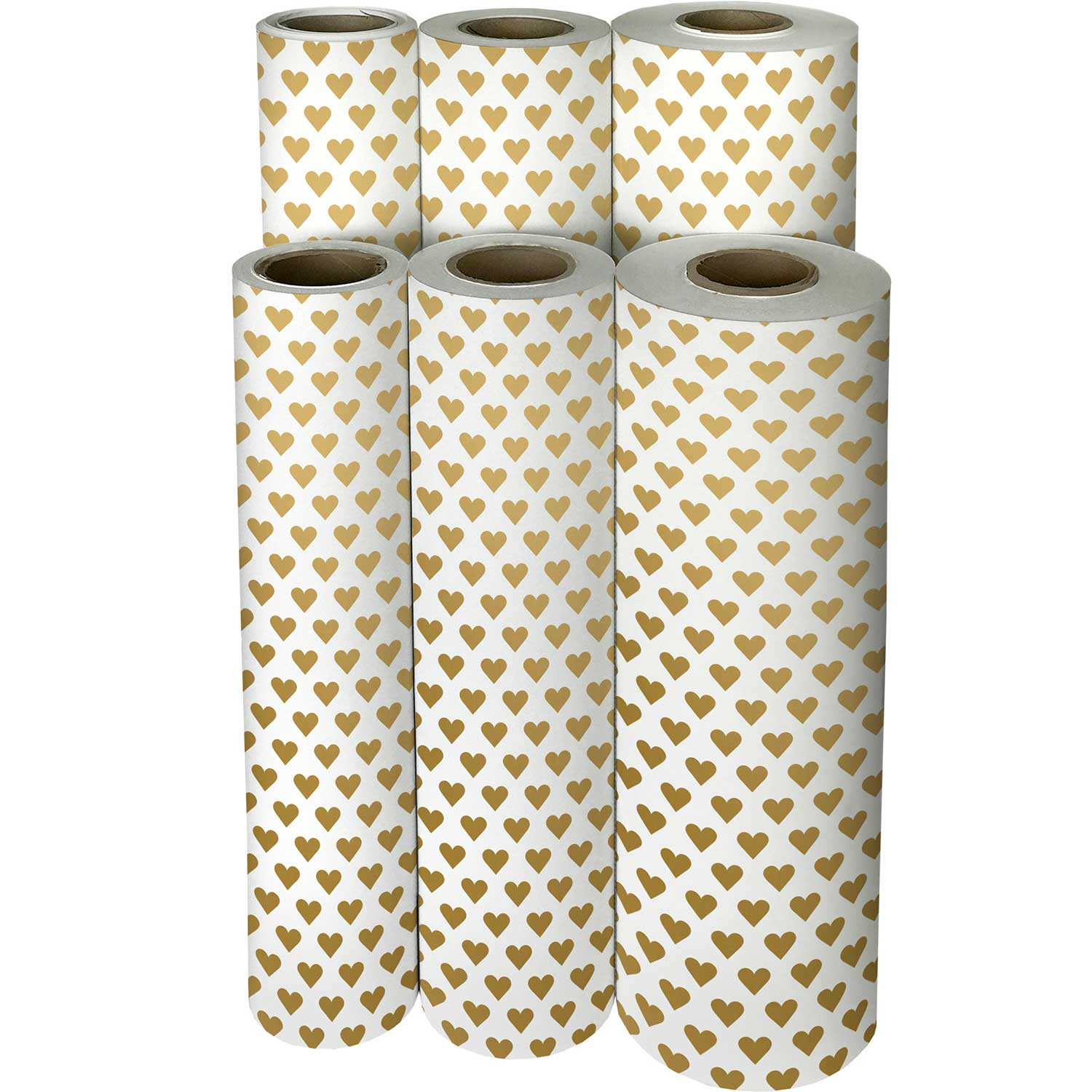 White/Gold Elegant Series Hearts/Waves/Geometric Wrapping Paper - 3 Ro –  Vietnam gift packaging manufacturers