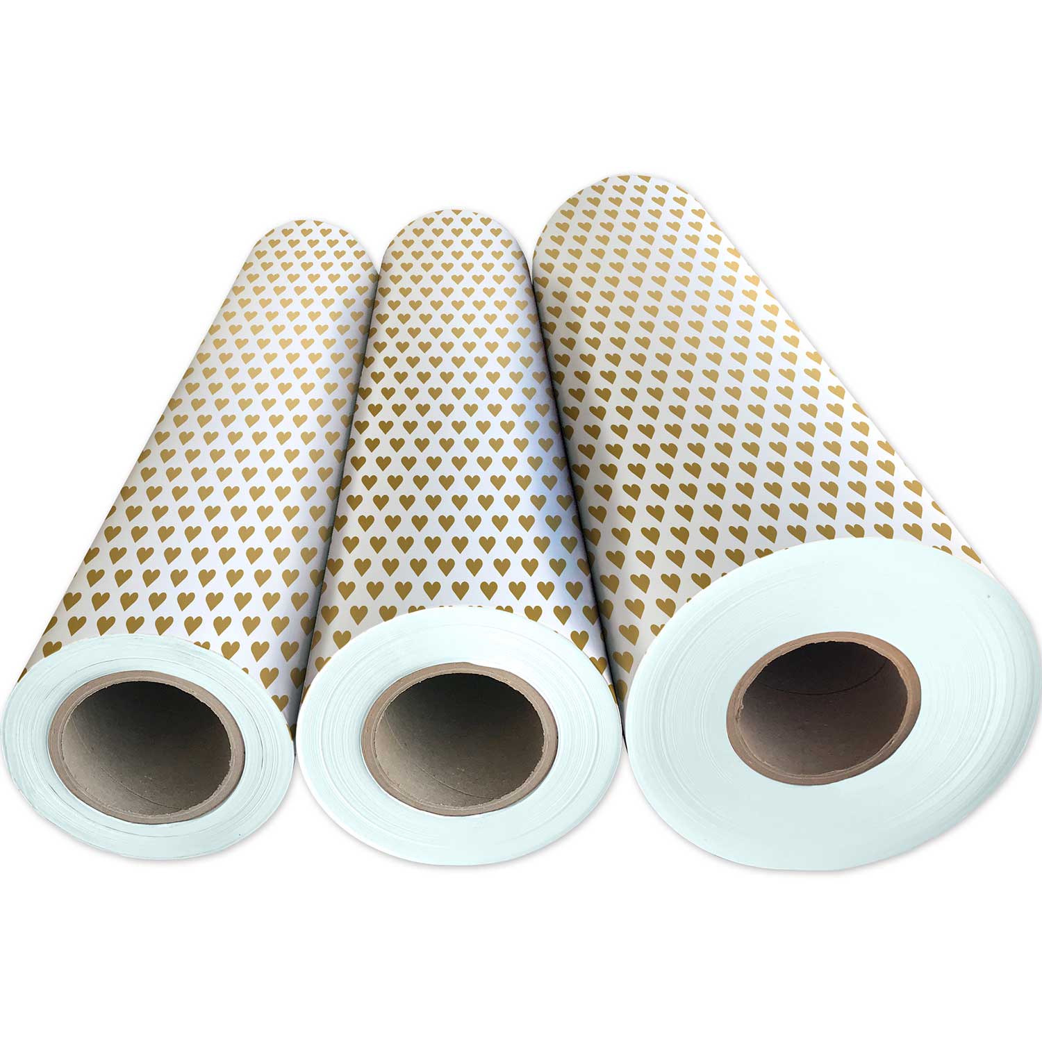 White/Gold Elegant Series Hearts/Waves/Geometric Wrapping Paper - 3 Ro –  Vietnam gift packaging manufacturers