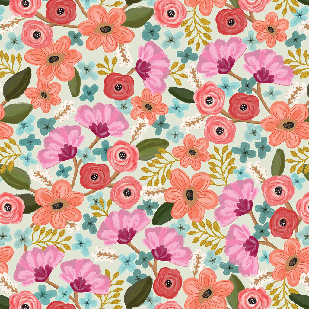 B209a Floral Gift Wrapping Paper Swatch 