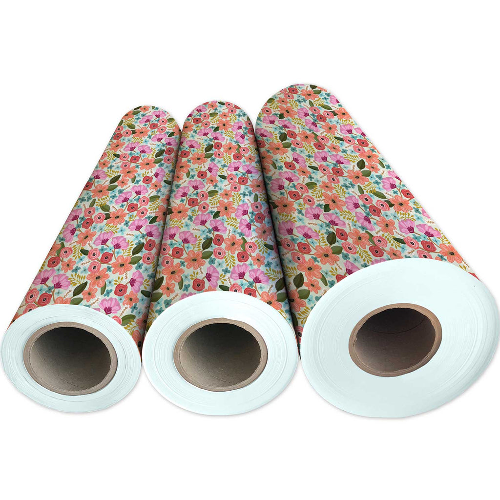 B209g Floral Gift Wrapping Paper 3 Reams 