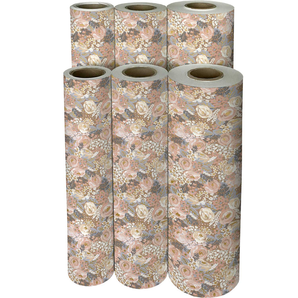 B223f Flower Bouquet Floral Gift Wrapping Paper Reams 
