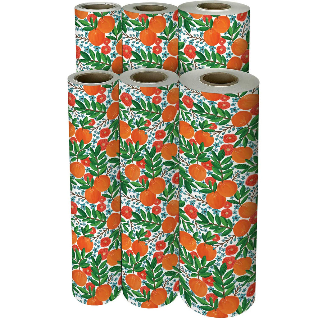 B257f Oranges Gift Wrapping Paper Reams 