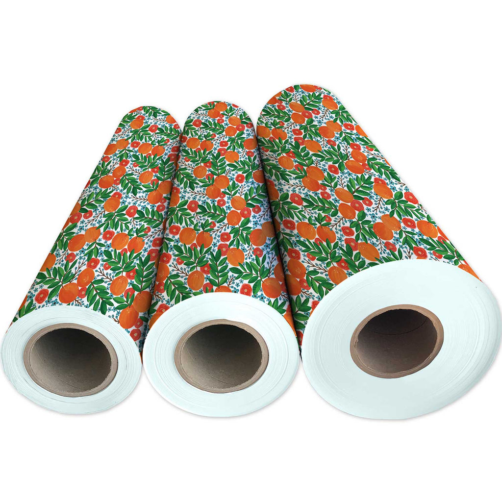 B257g Oranges Gift Wrapping Paper 3 Reams 