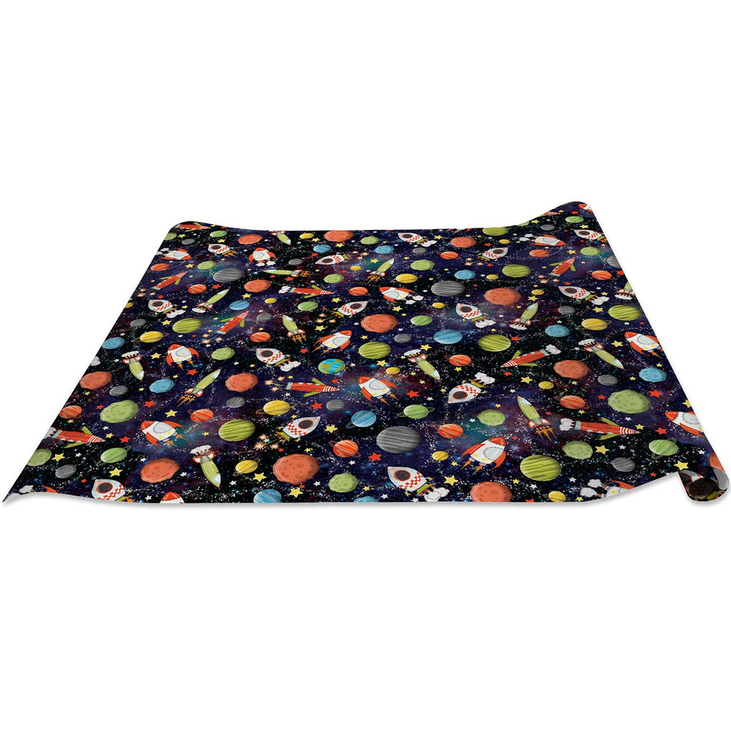 B282d Outer Space Rocket Gift Wrapping Paper Regular Roll 