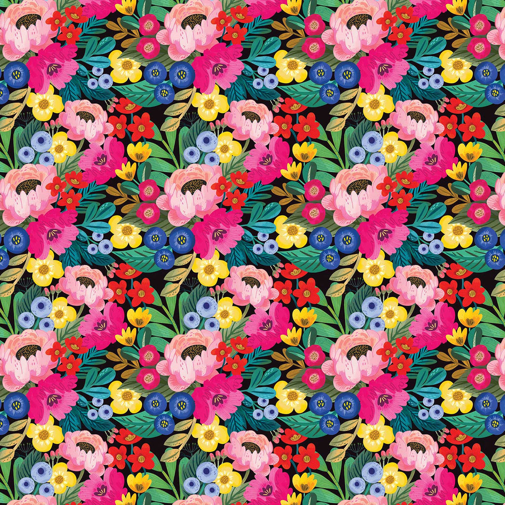 B302a Floral Burst Gift Wrapping Paper Swatch 