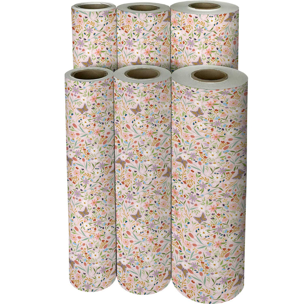 B304f Delicate Floral Gift Wrapping Paper Reams 