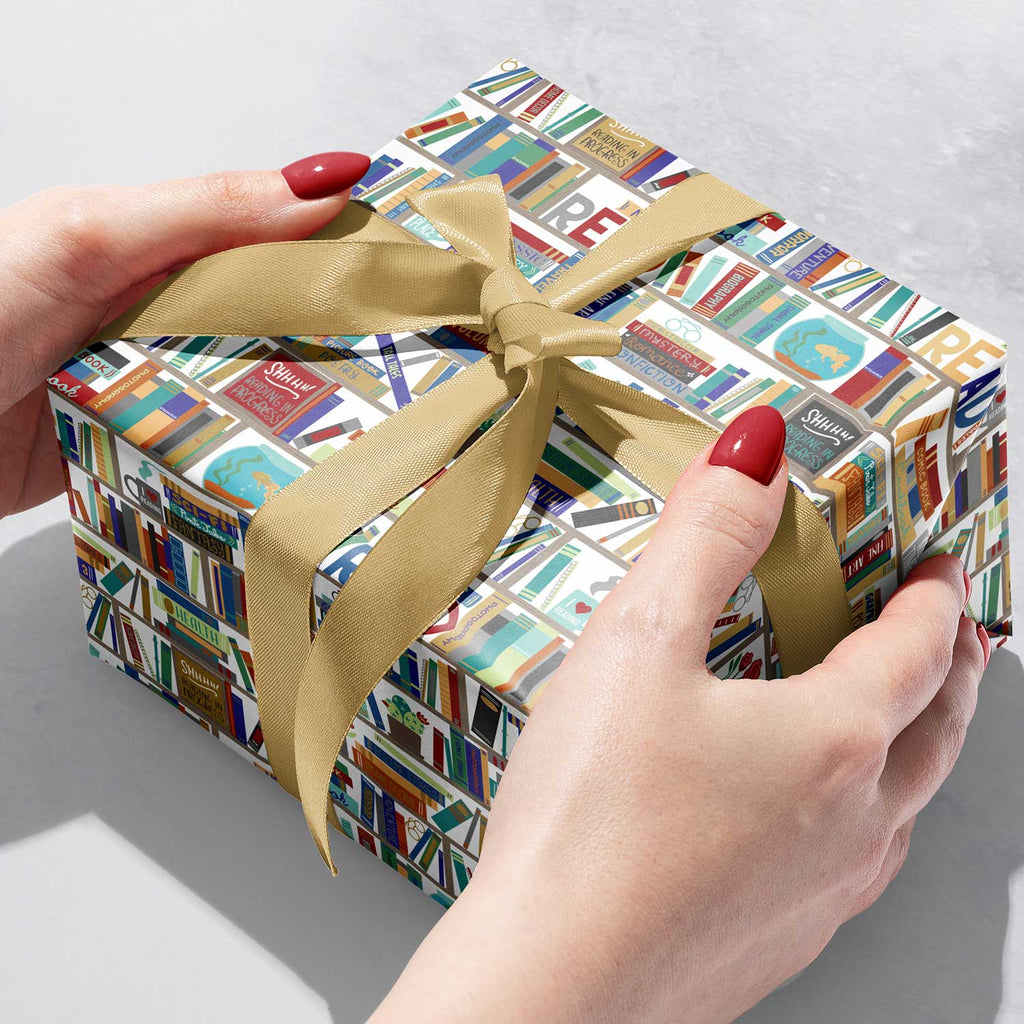 B306b Books Gift Wrapping Paper Gift Box 