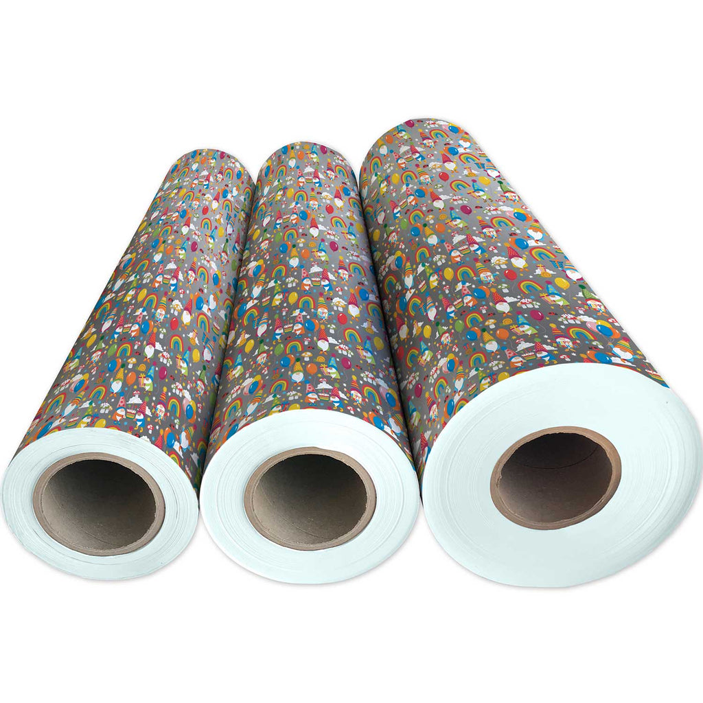 B313g Birthday Gnomes Gift Wrapping Paper 3 Reams 