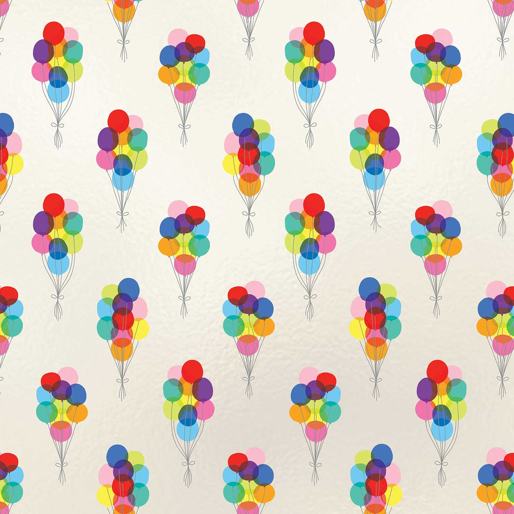 B316a Bunch of Balloons Birthday Gift Wrapping Paper Swatch 