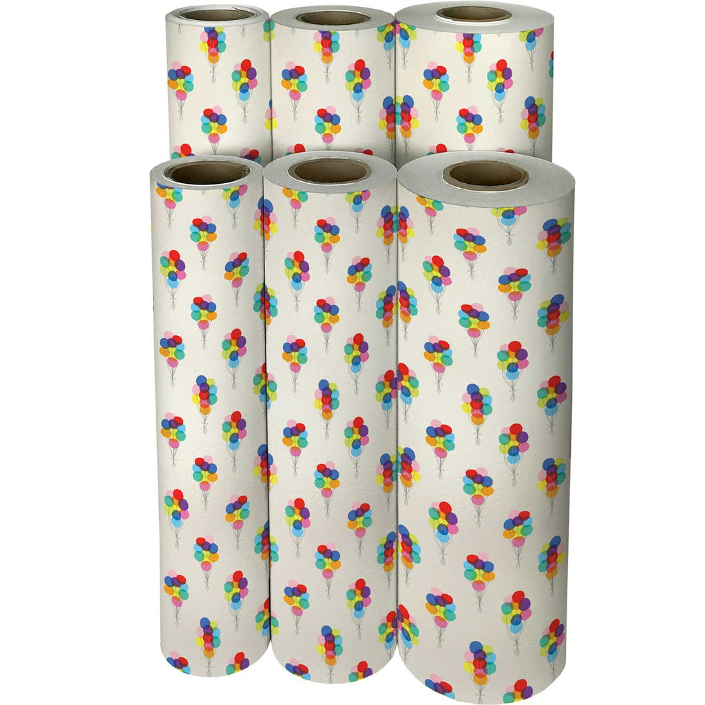 B316f Bunch of Balloons Birthday Gift Wrapping Paper Reams 