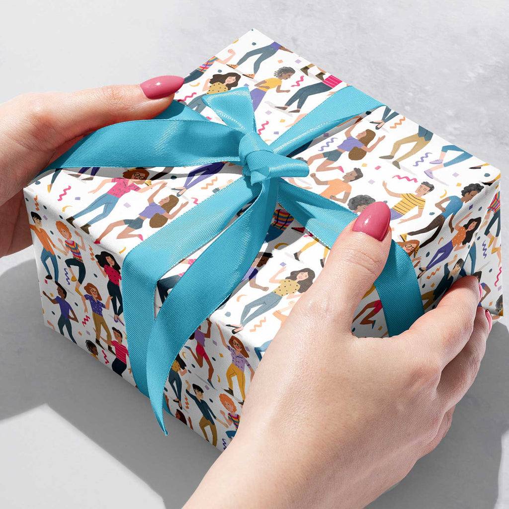 B319b Dance Party Gift Wrapping Paper Gift Box 