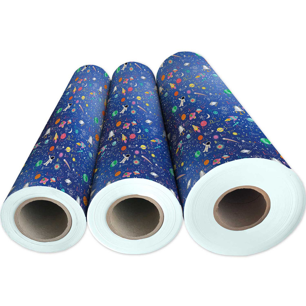 B321g Outer Space Kids Gift Wrapping Paper 3 Reams 