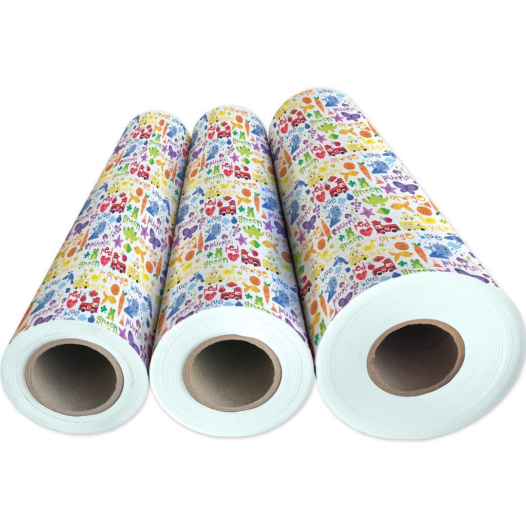 B322g Colors Kids Gift Wrapping Paper 3 Reams 