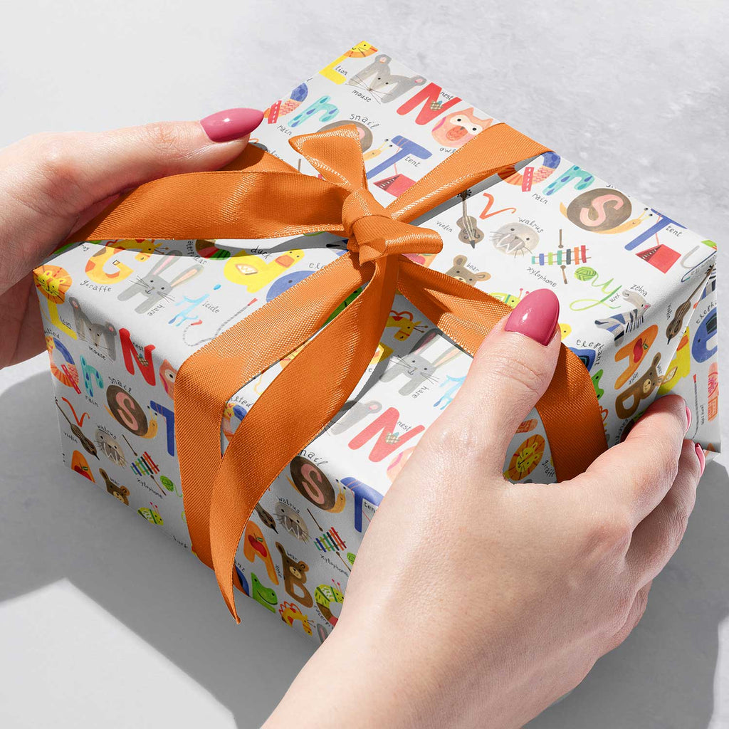 B325b ABC's Kids Gift Wrapping Paper Gift Box 