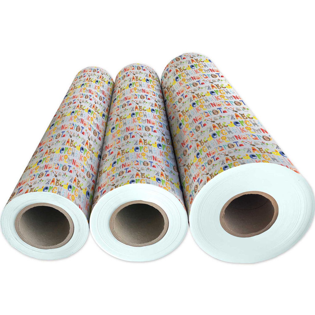 B325g ABC's Kids Gift Wrapping Paper 3 Reams 