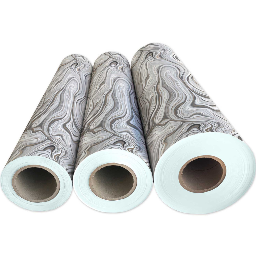 B330g Marbleized Silver Gift Wrapping Paper 3 Reams 