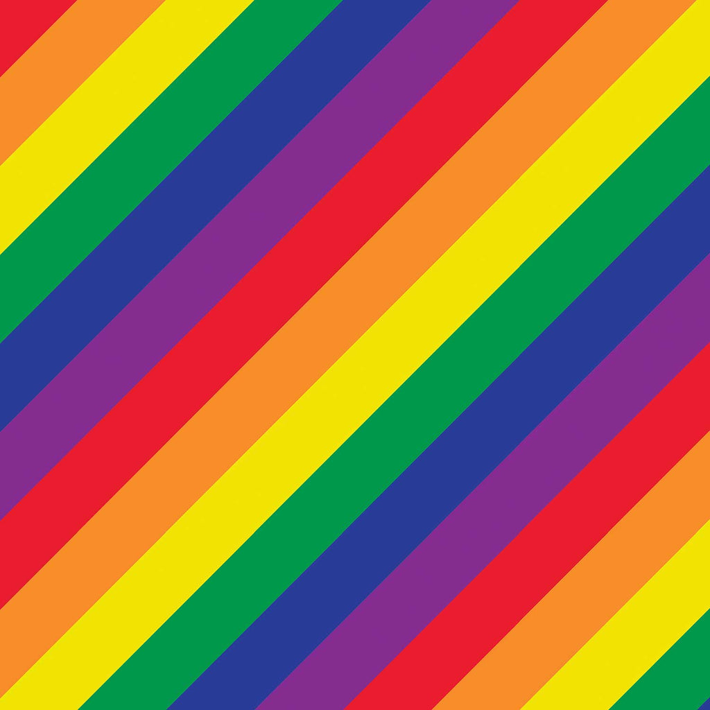 B335a Rainbow Stripe Pride Gift Wrapping Paper Swatch 