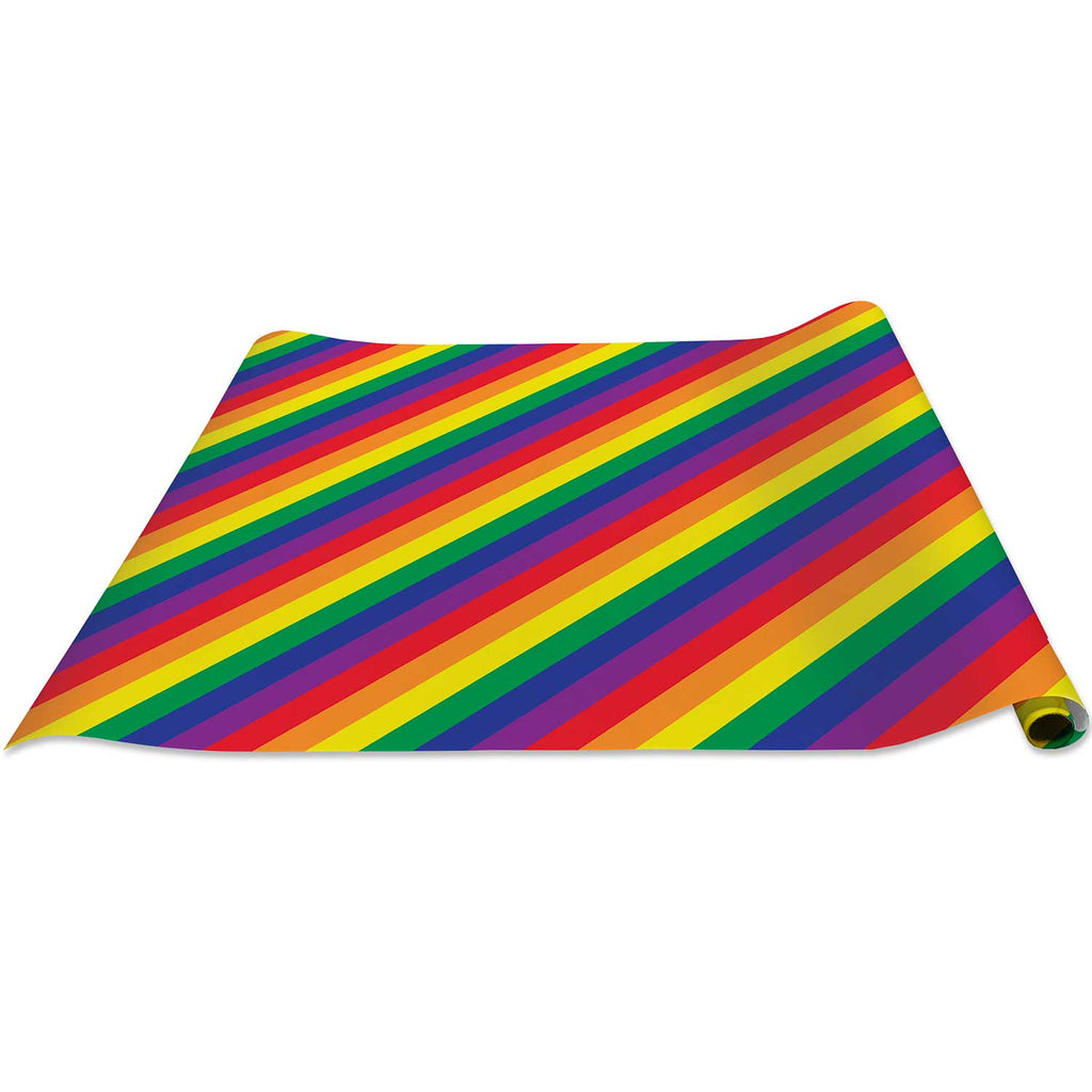 B335d Rainbow Stripe Pride Gift Wrapping Paper Regular Roll 