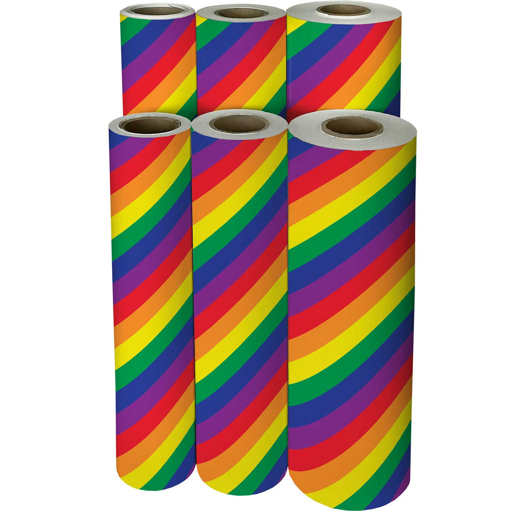 B335f Rainbow Stripe Pride Gift Wrapping Paper Reams 