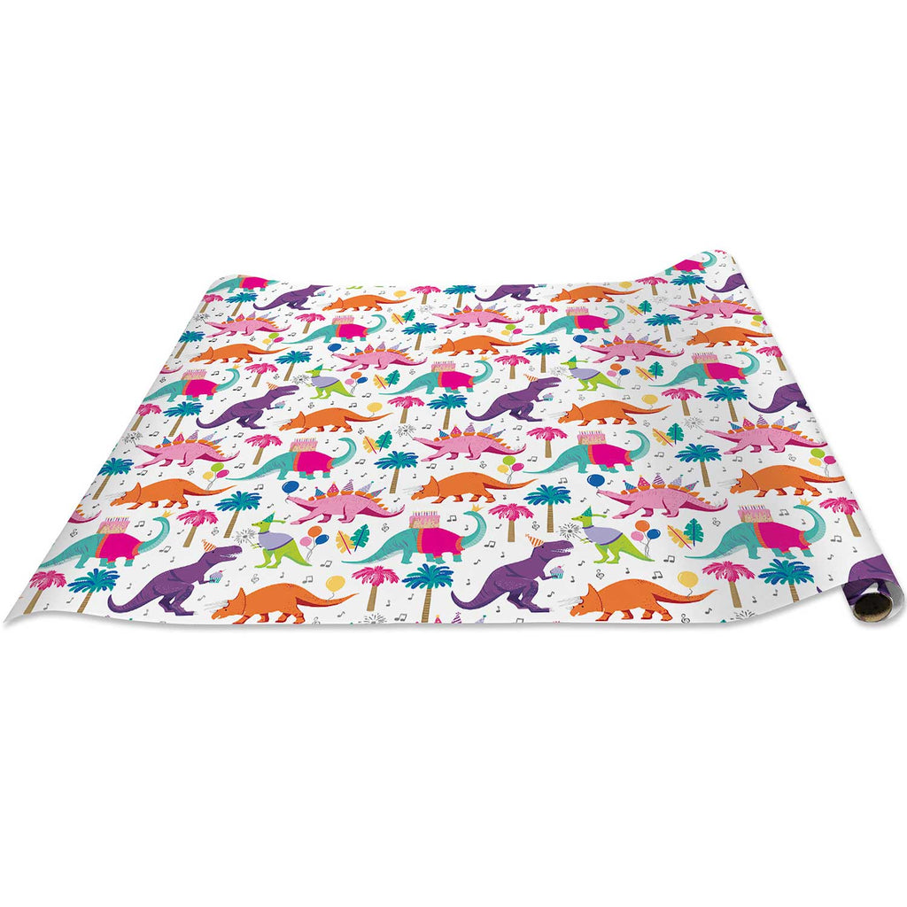 B343d Birthday Dinosaur Party Gift Wrapping Paper Regular Roll 
