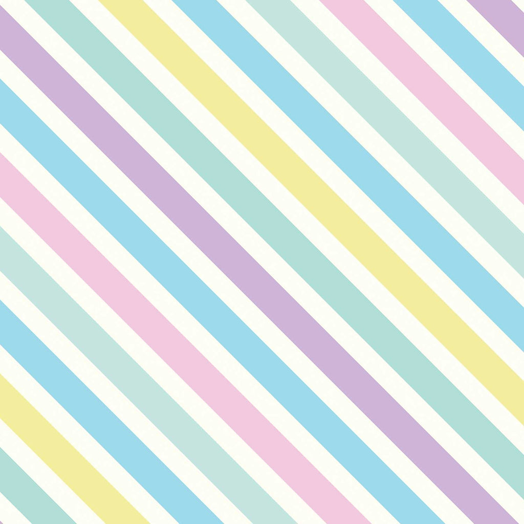 B345a Pastel Stripe Baby Gift Wrapping Paper Swatch 
