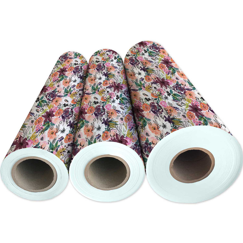 B348g Twig Floral Gift Wrapping Paper 3 Reams 