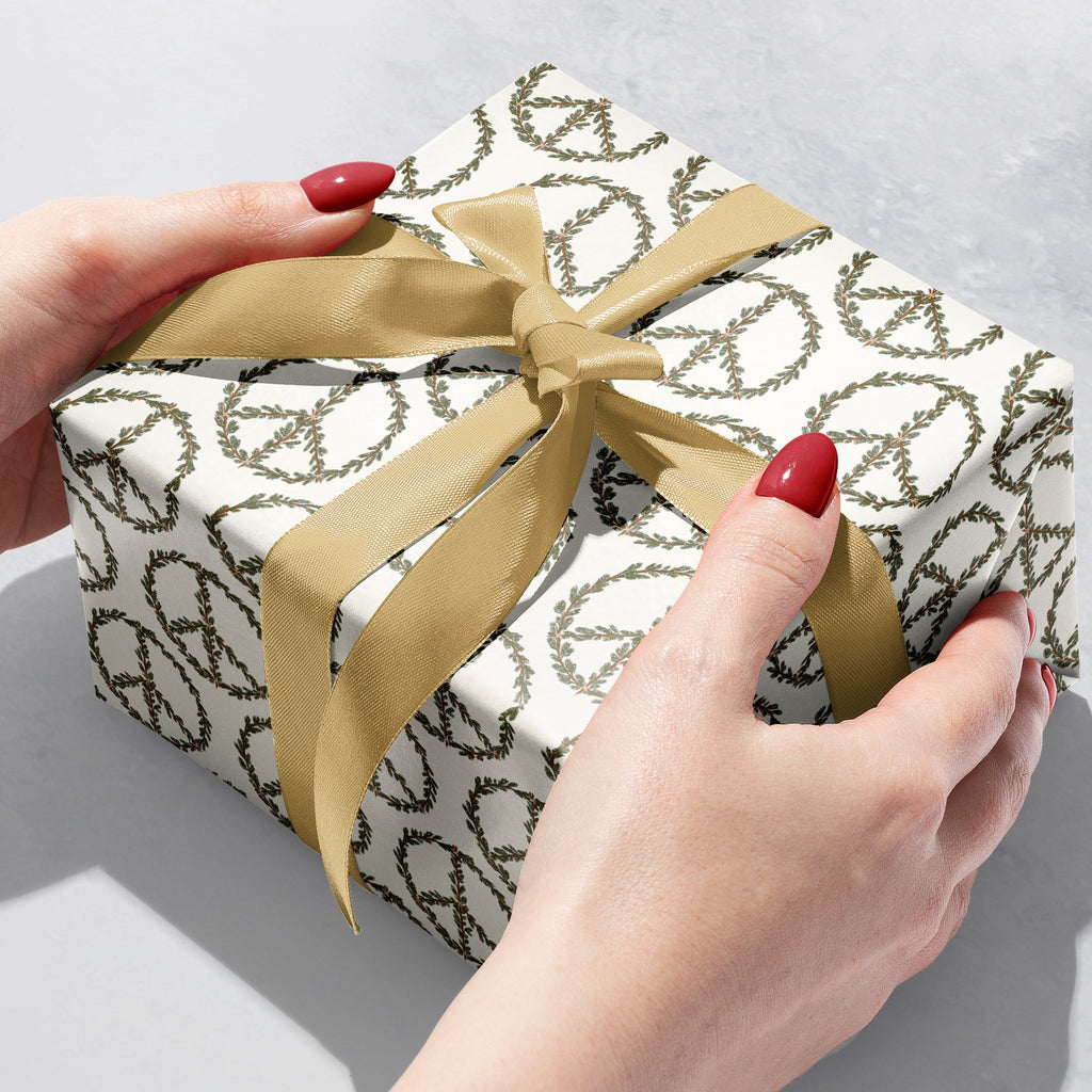 B359b Peace Christmas Gift Wrap Gift Box 