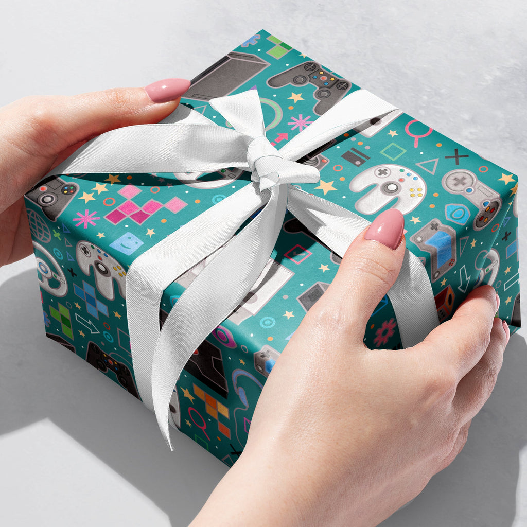Gamer's World Gift Wrapping Paper Gift Box 