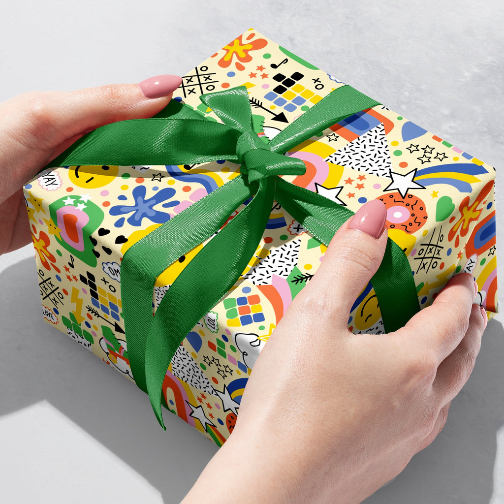 Happy Party Kid's Gift Wrapping Paper Gift Box 