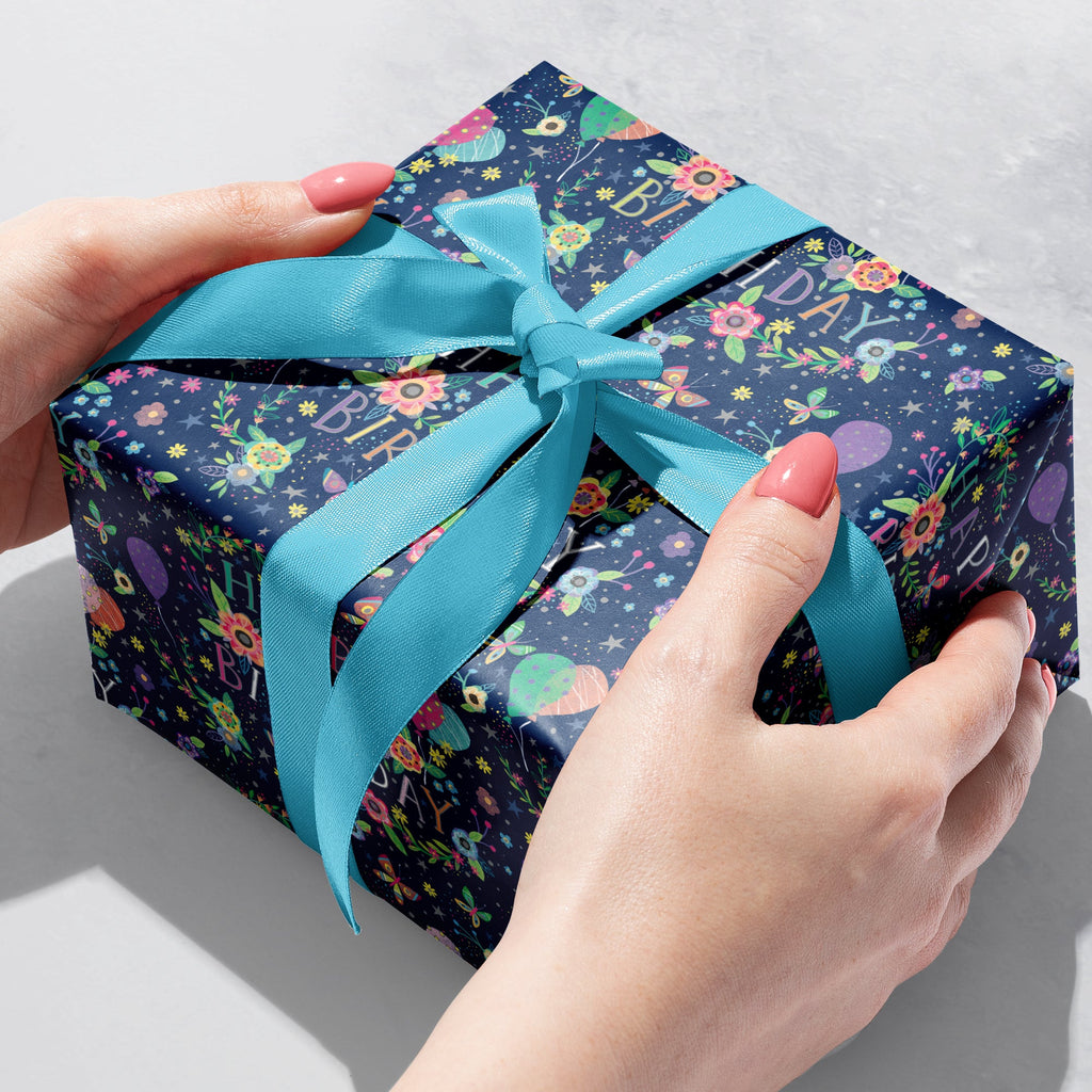 Beautiful Birthday Gift Wrapping Paper Gift Box 